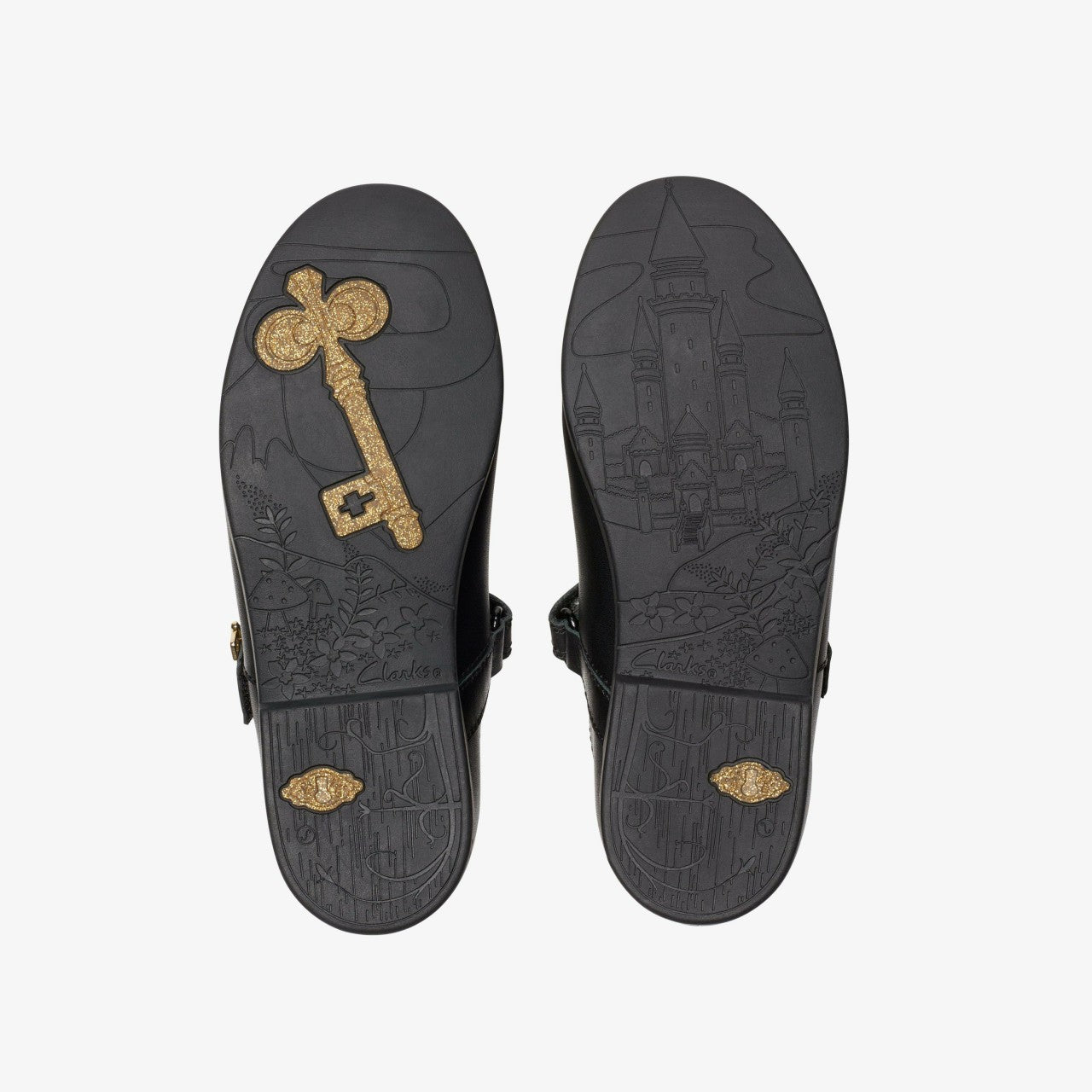 Lock Magic Kid Black Leather Clarks Kids