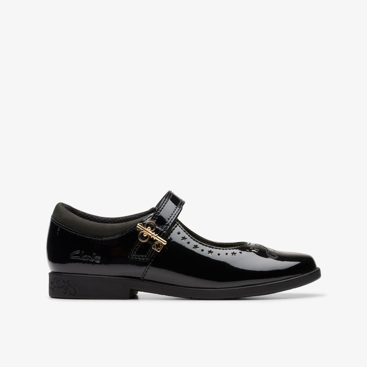 Lock Magic Kid Black Patent Clarks Kids