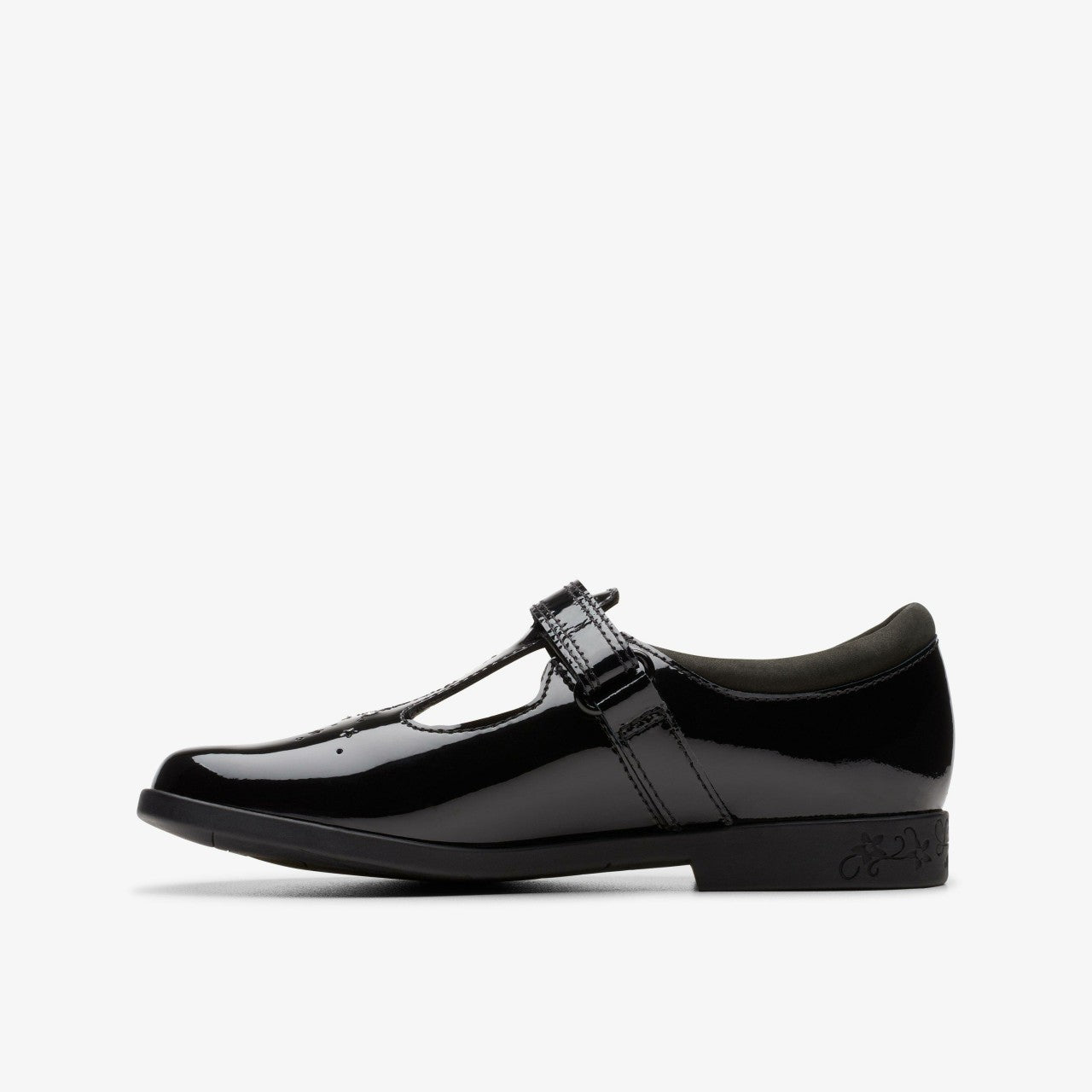 Lock Shine Kid Black Patent Clarks Kids