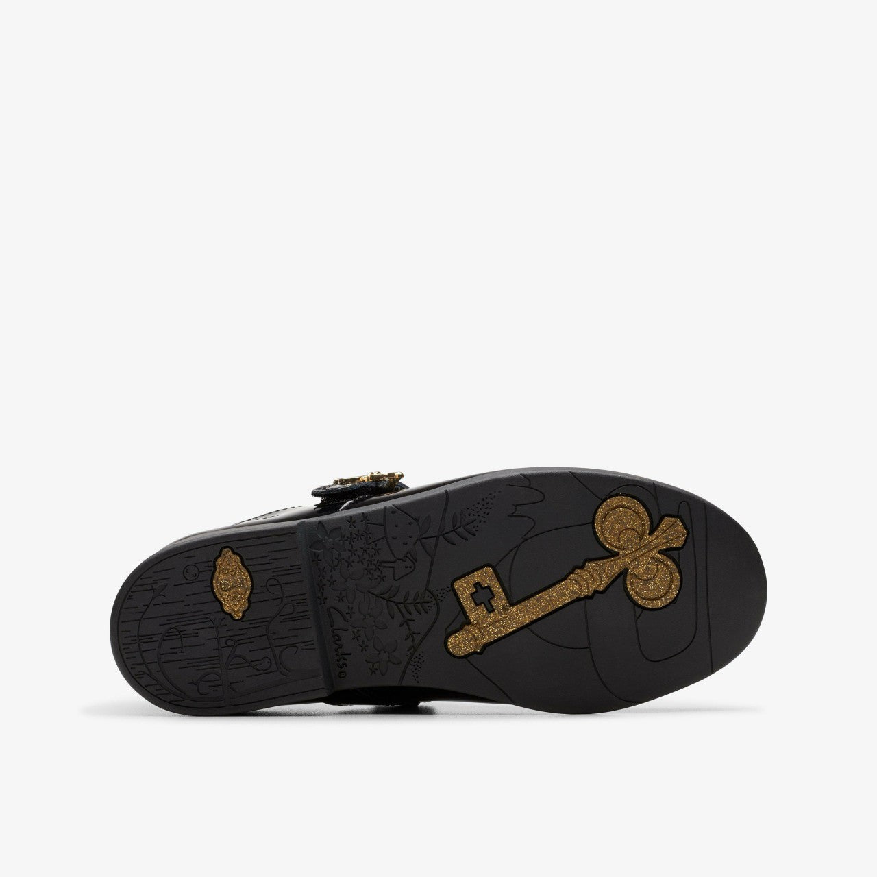 Lock Shine Kid Black Patent Clarks Kids