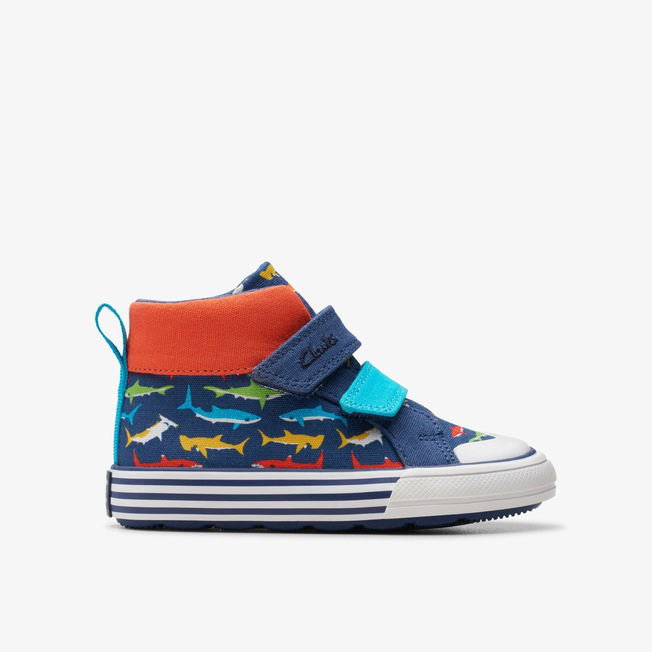 Foxing Save Hi Toddler Navy Print Clarks Kids