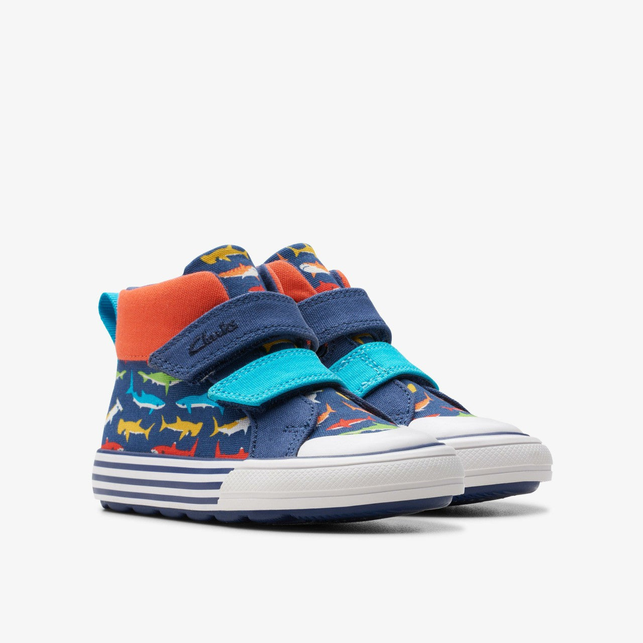 Foxing Save Hi Toddler Navy Print Clarks Kids