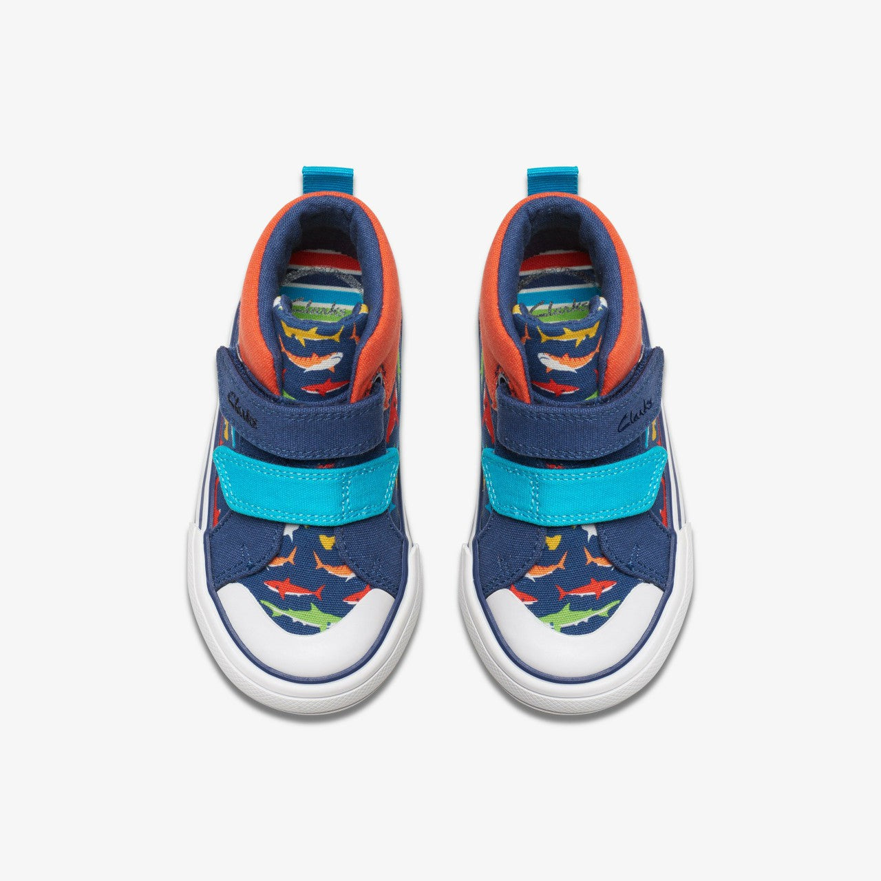 Foxing Save Hi Toddler Navy Print Clarks Kids