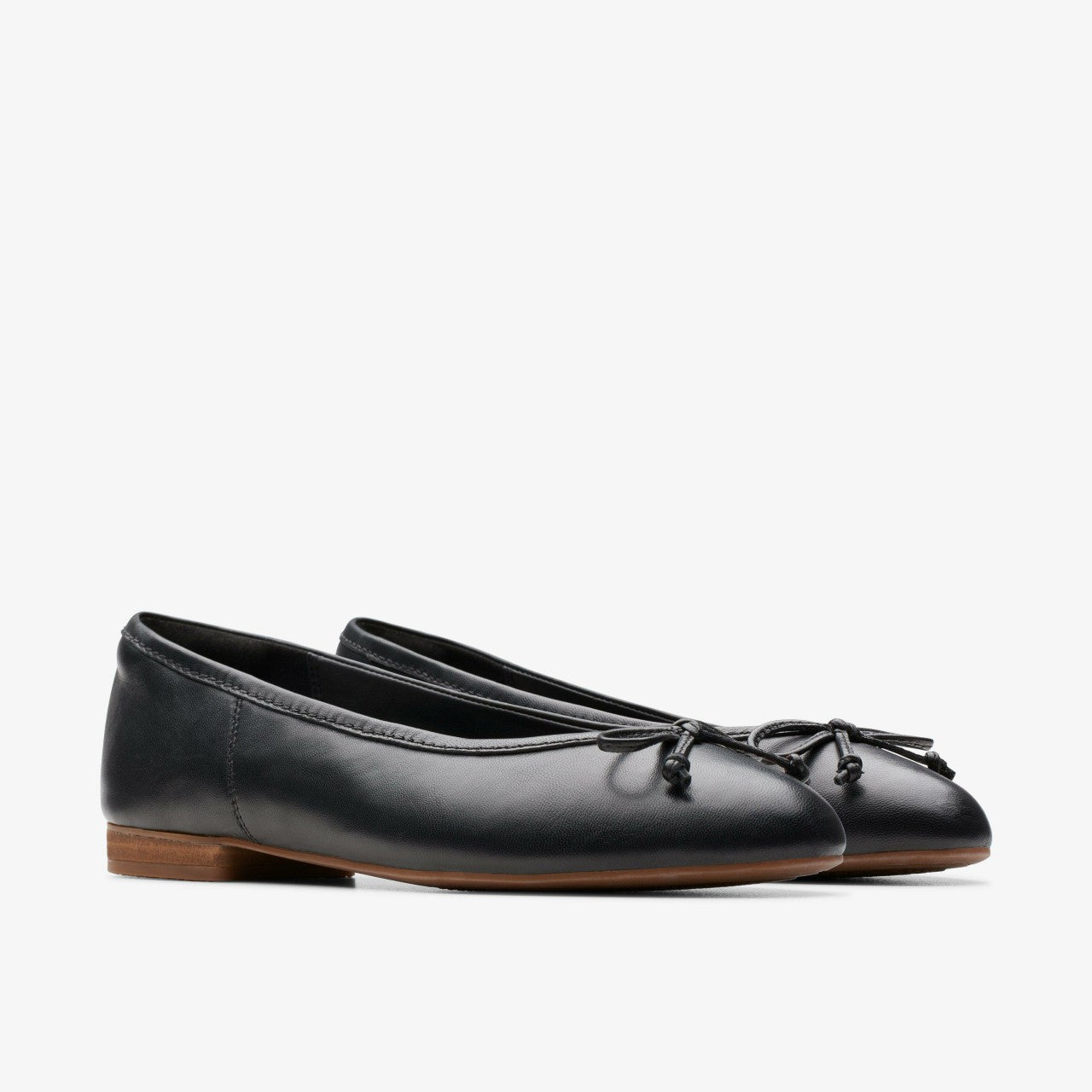 Fawna Lily Black Leather Clarks Women