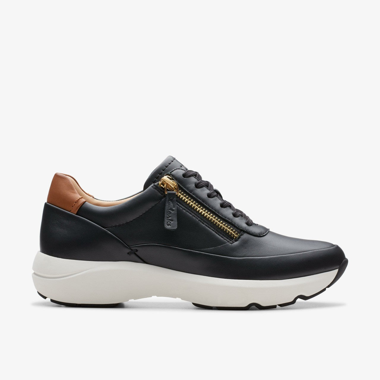 Tivoli Zip Black Leather Clarks Women