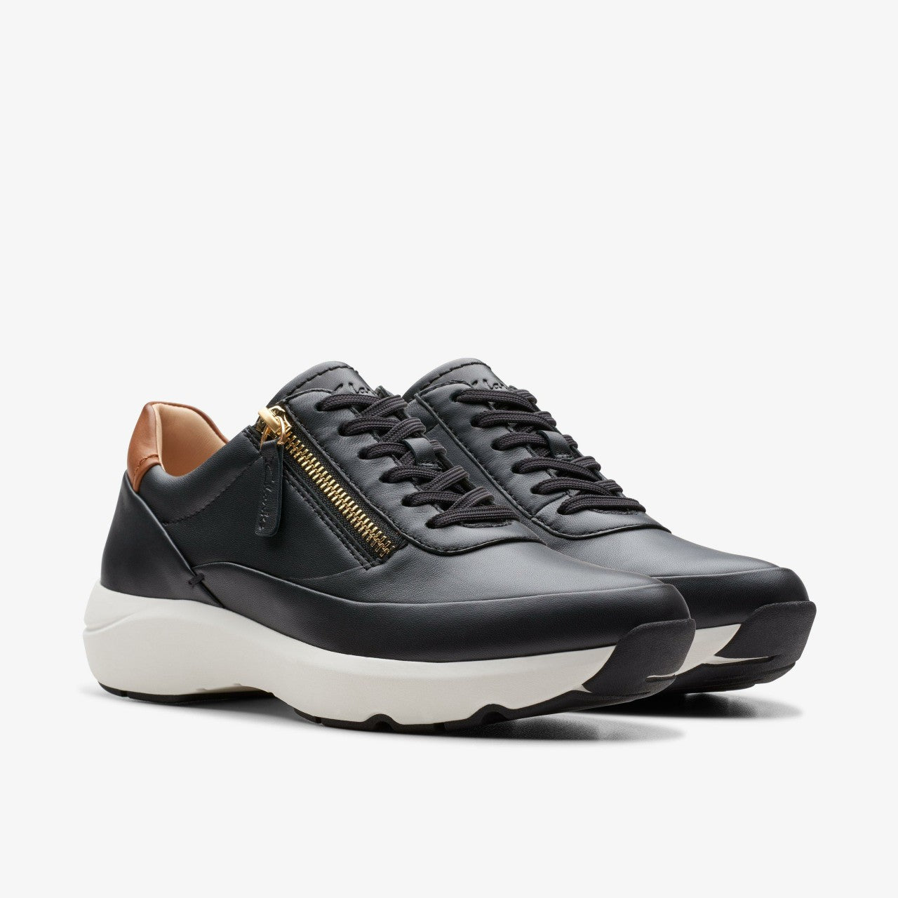 Tivoli Zip Black Leather Clarks Women