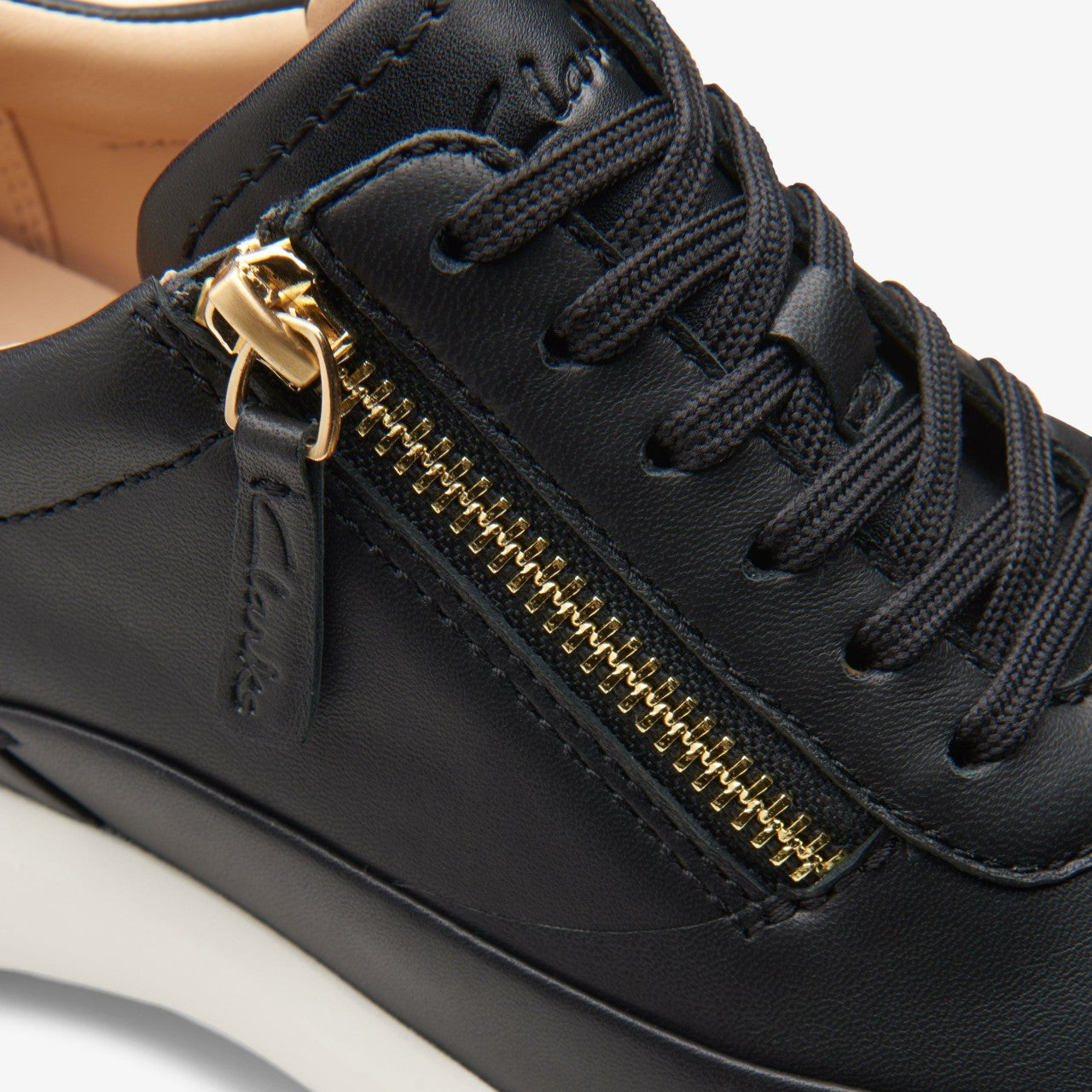 Tivoli Zip Black Leather Clarks Women