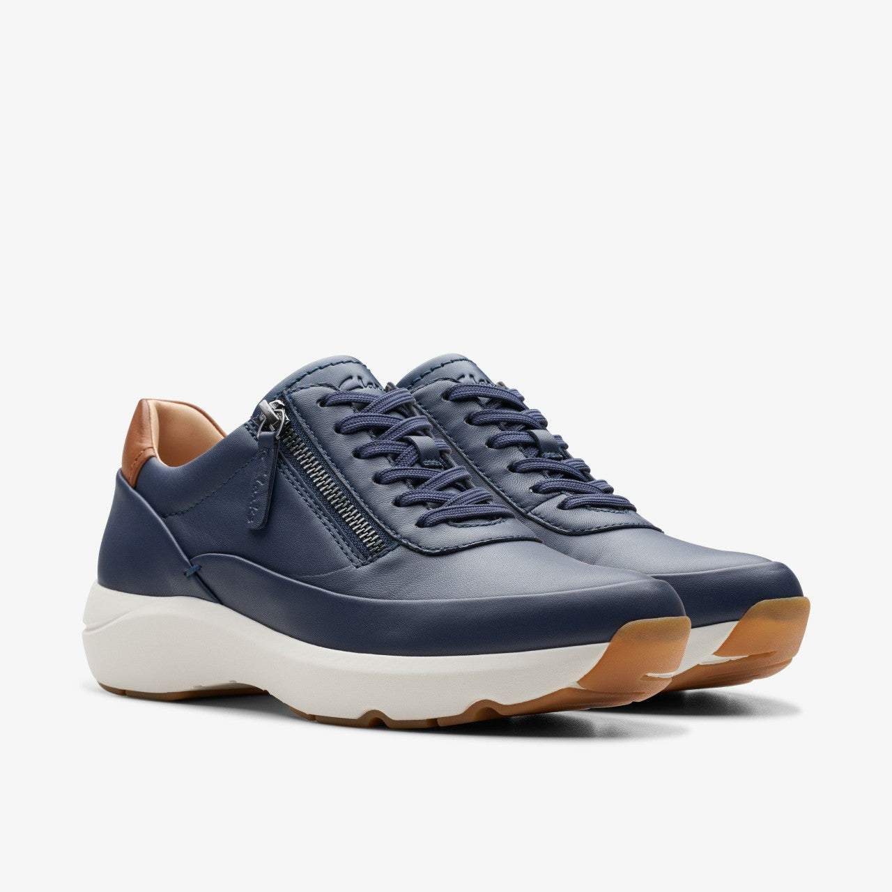 Tivoli Zip Navy Leather Clarks Women