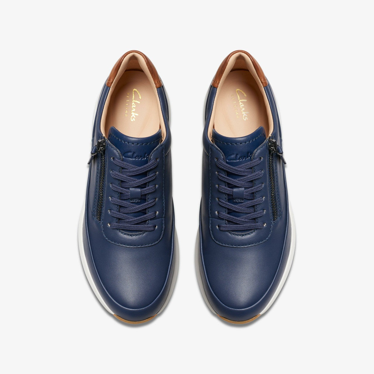 Tivoli Zip Navy Leather Clarks Women