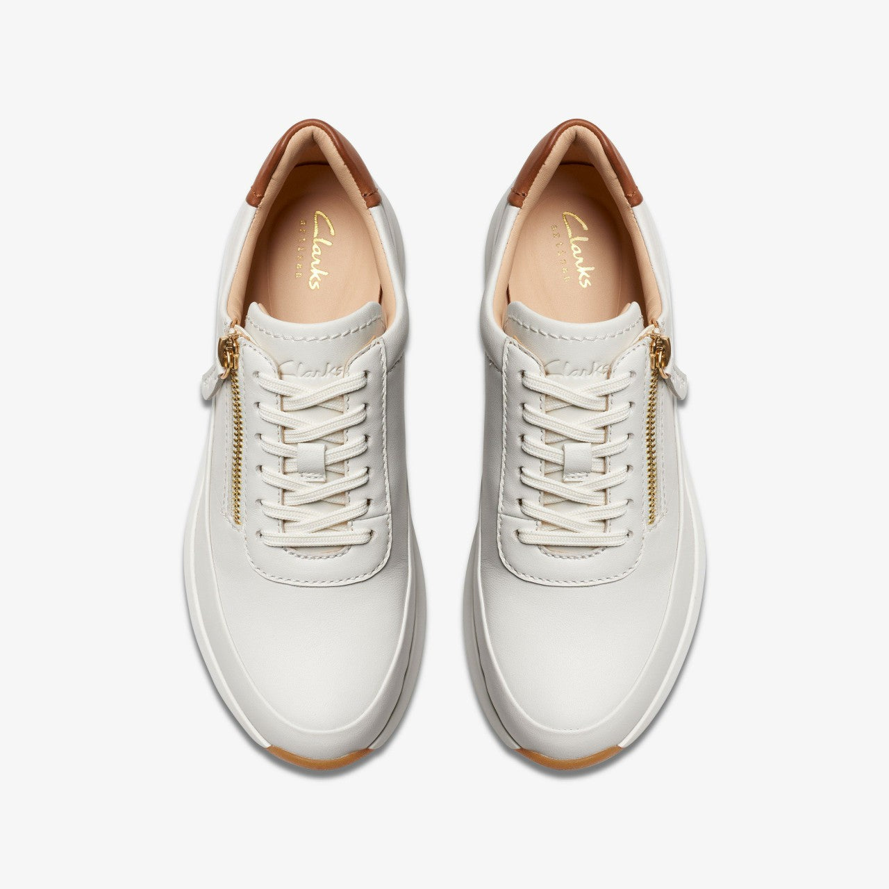 Tivoli Zip Off White Leather Clarks Women