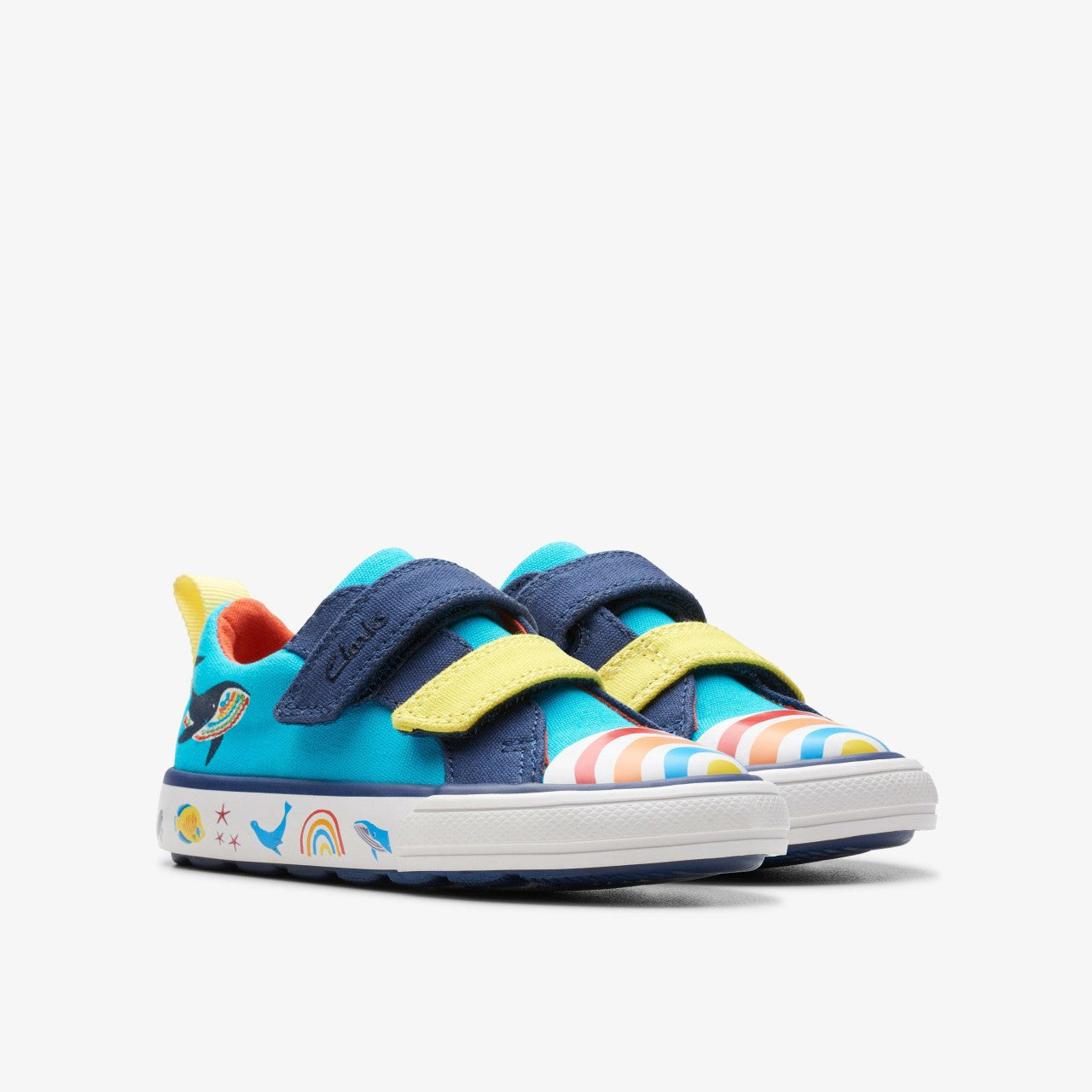 Foxing Ocean Toddler Blue Multicolour Clarks Kids