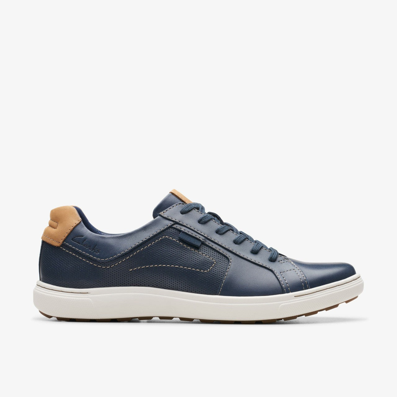 Mapstone Lace Navy Leather Clarks Men