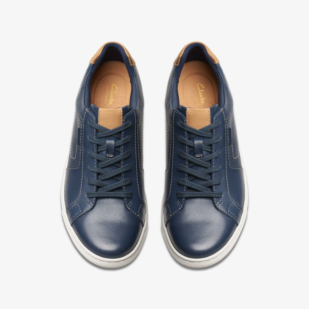 Mapstone Lace Navy Leather Clarks Men