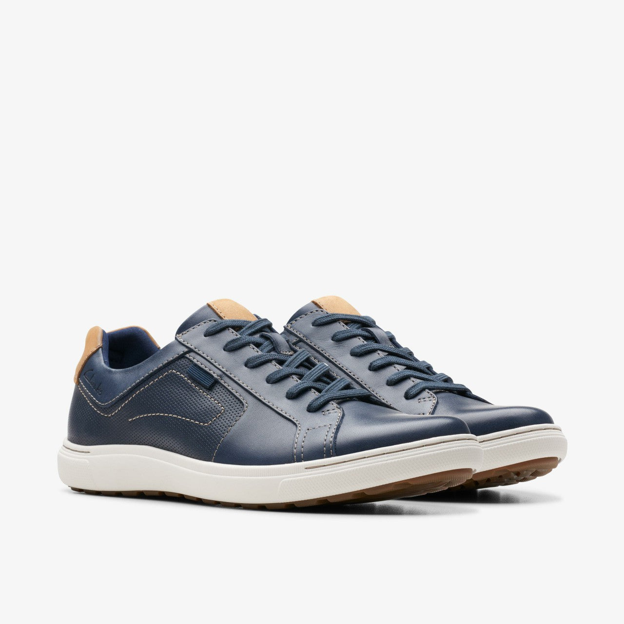Mapstone Lace Navy Leather Clarks Men