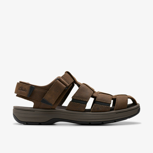 Saltway Cove Dark Brown Leather Clarks Men