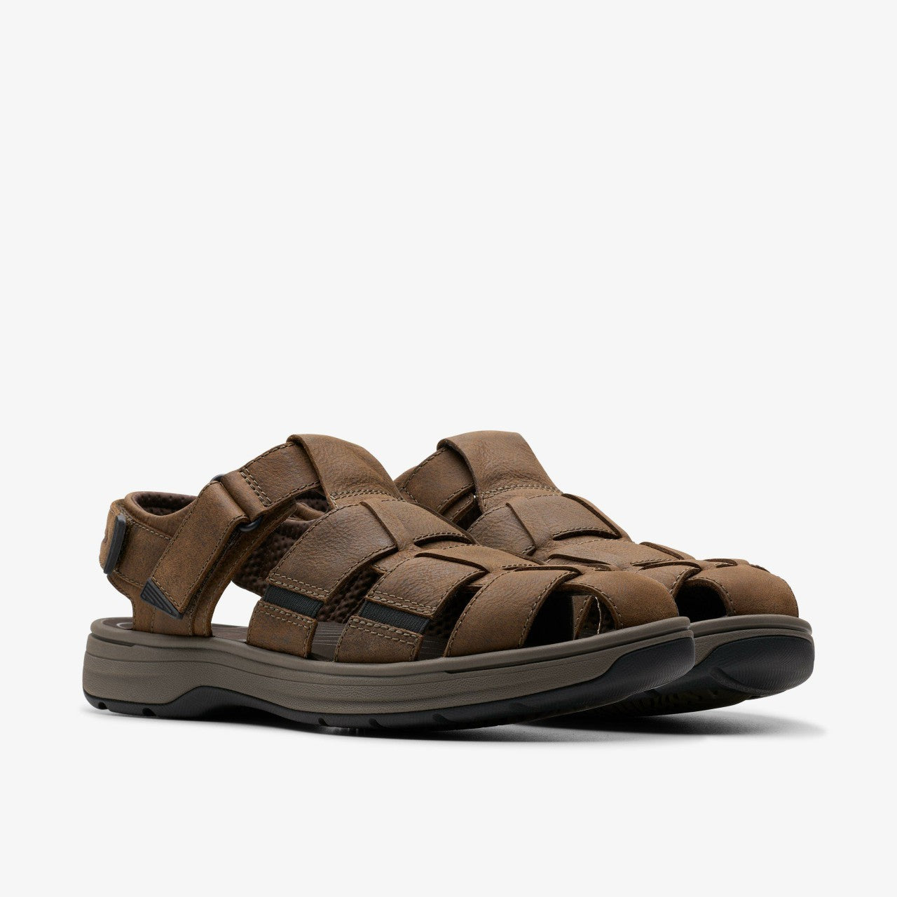 Saltway Cove Dark Brown Leather Clarks Men