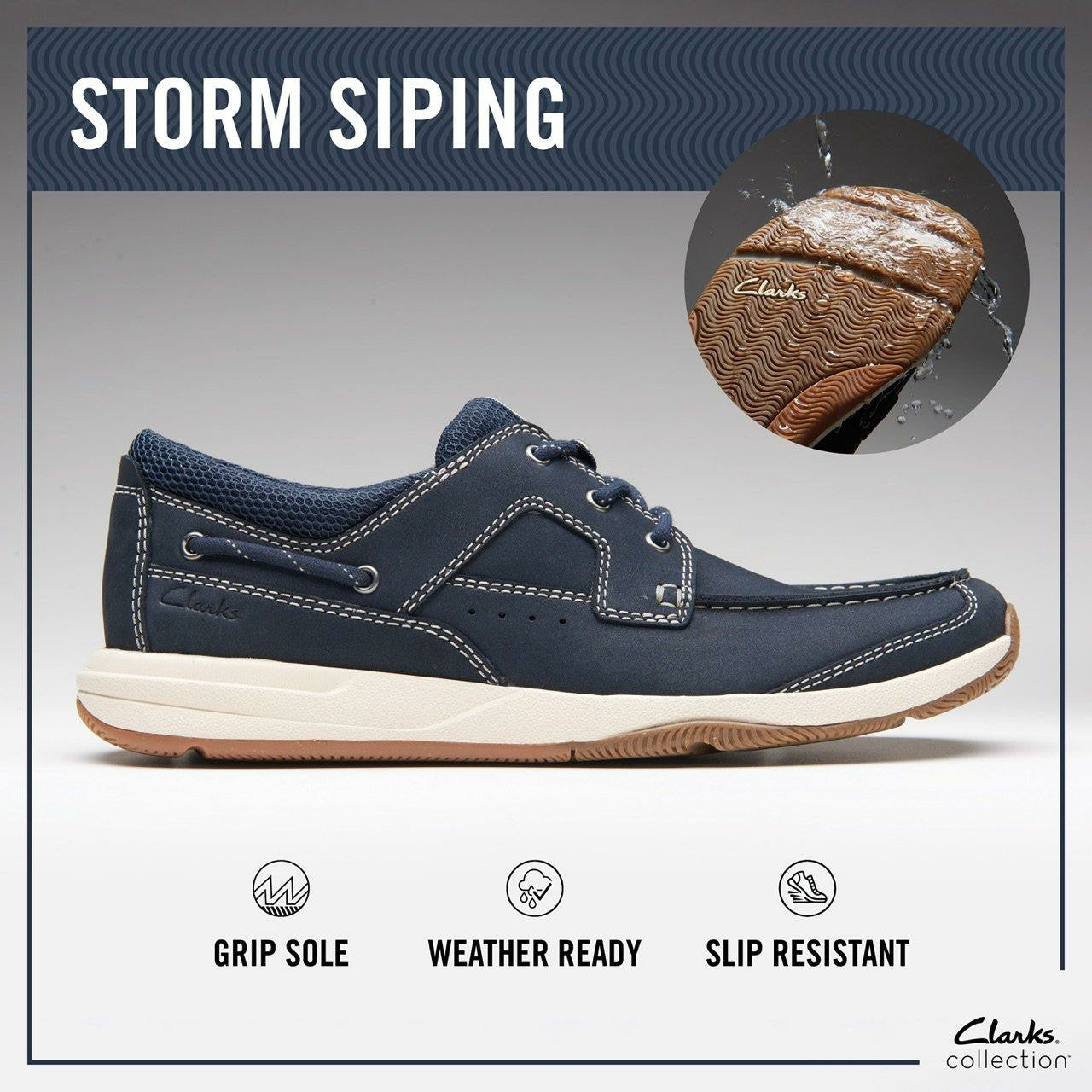 Sailview Lace Taupe Nubuck Clarks Men