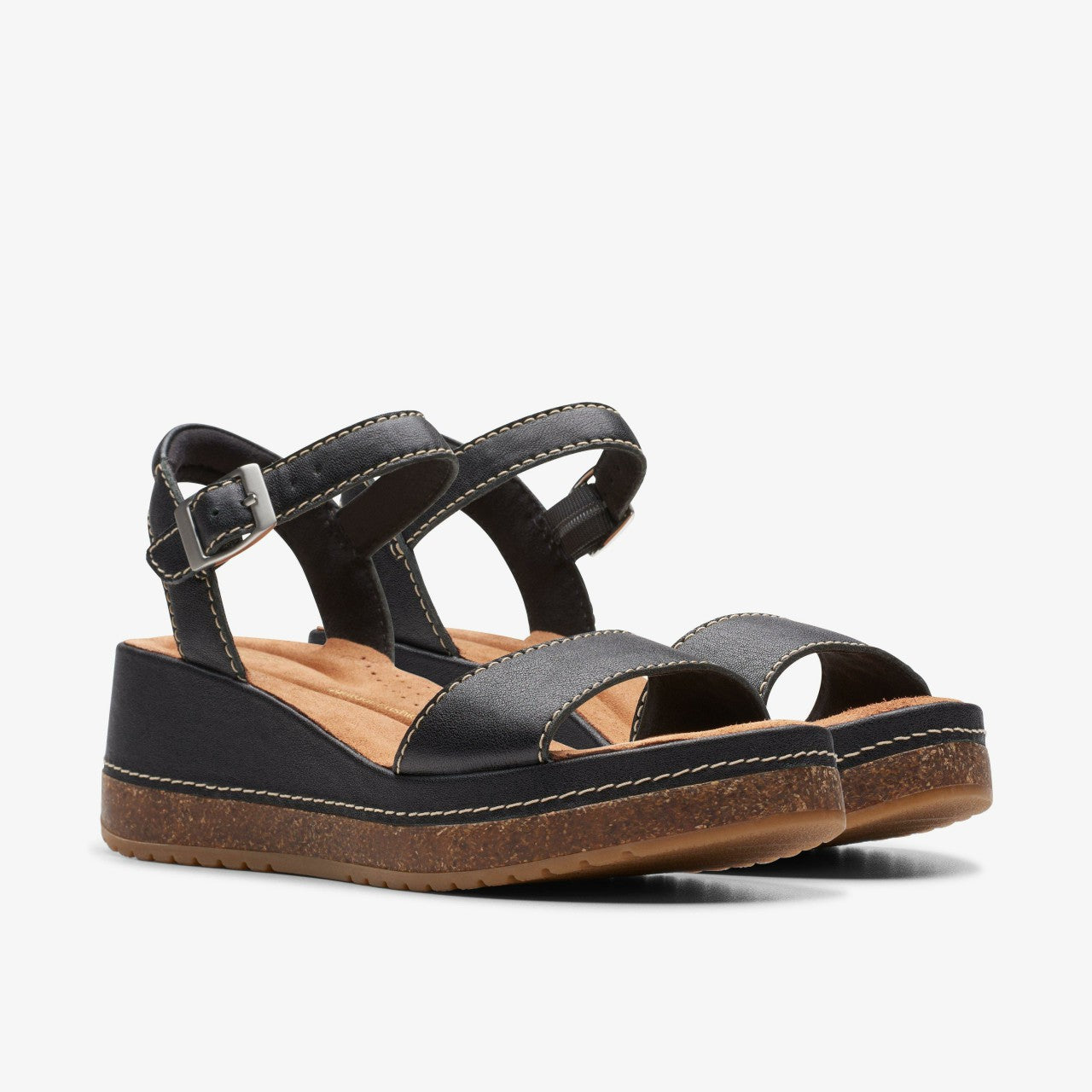 Kassanda Lily Black Leather Clarks Women