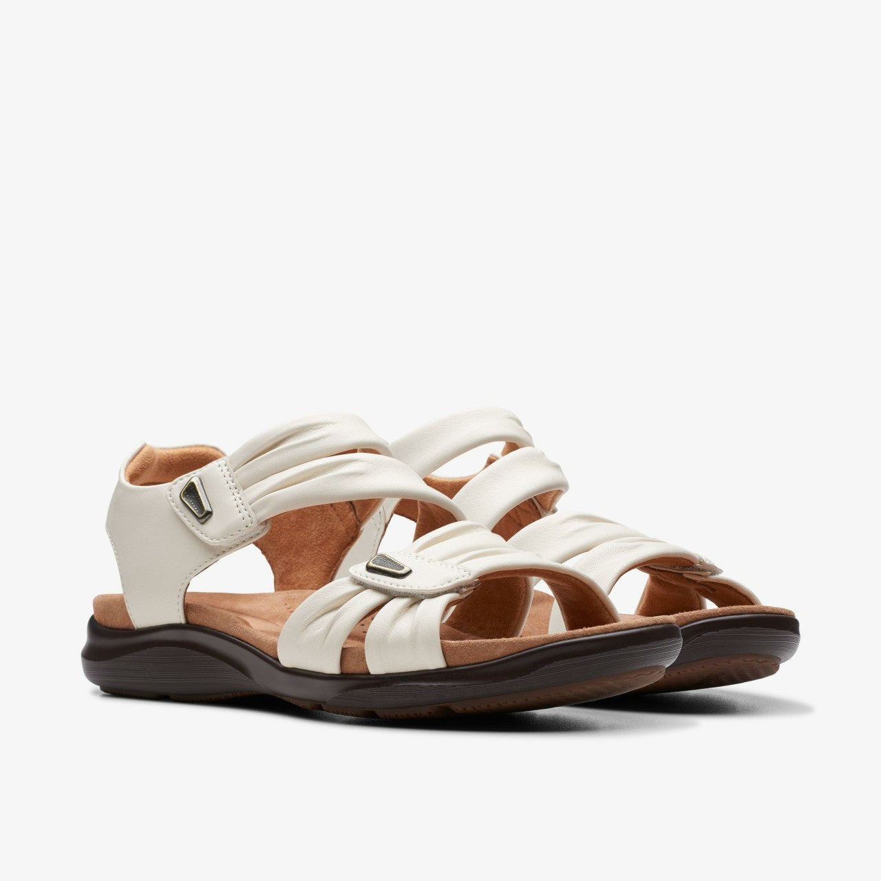 Kitly Ave Off White Leather Clarks Women