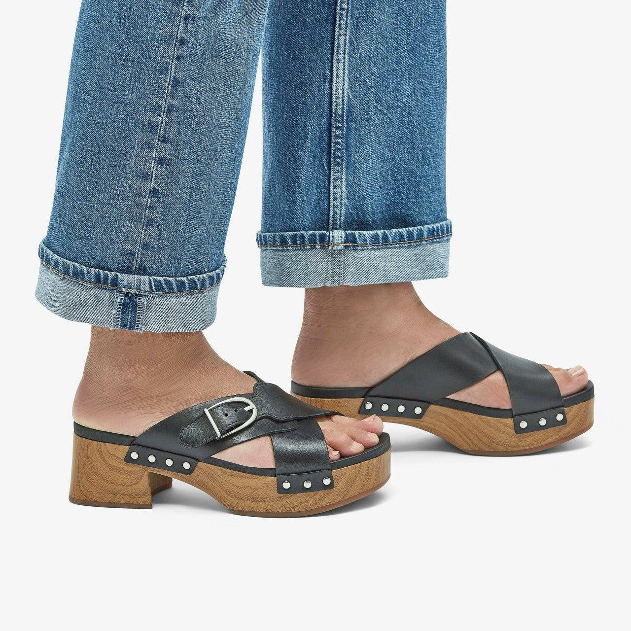 Sivanne Walk Black Leather Clarks Women