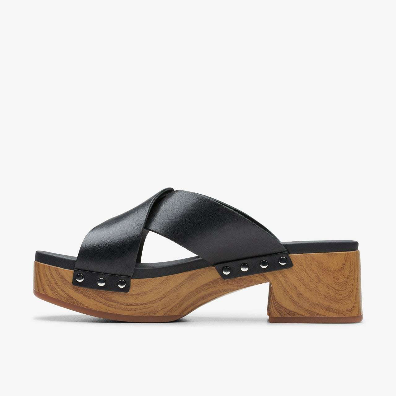 Sivanne Walk Black Leather Clarks Women