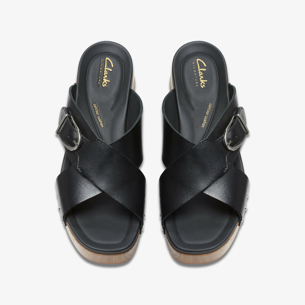 Sivanne Walk Black Leather Clarks Women