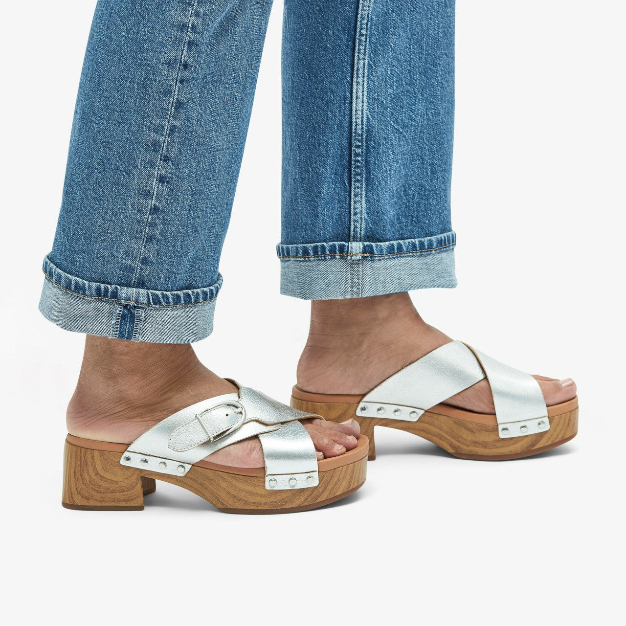 Sivanne Walk Silver Leather Clarks Women