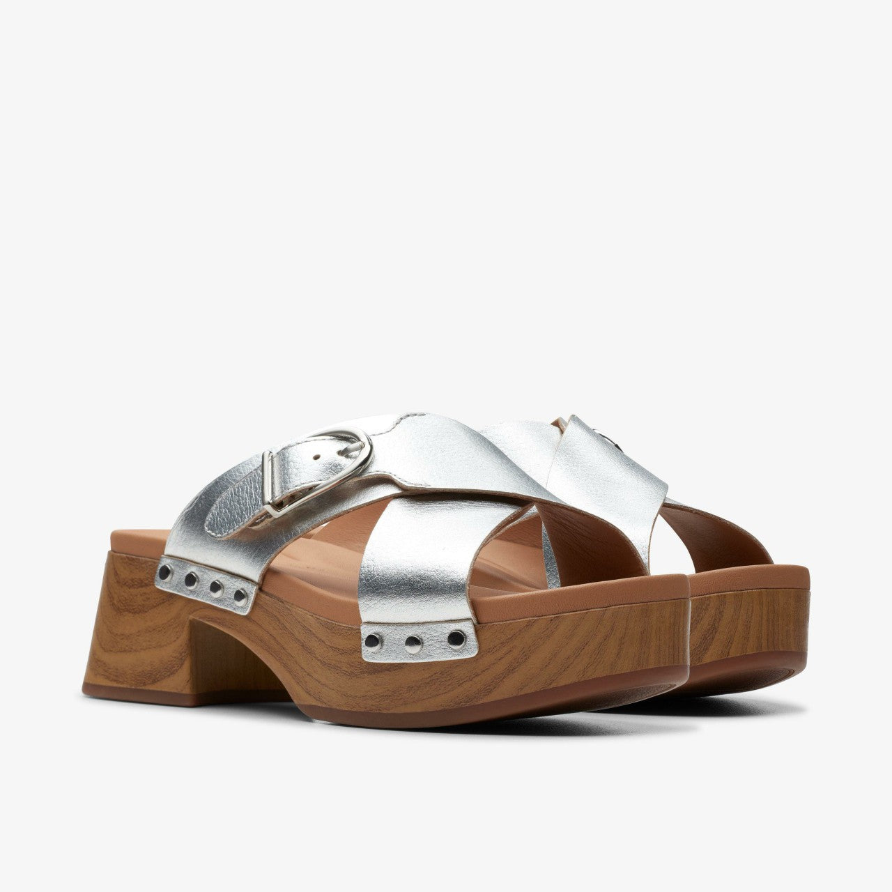 Sivanne Walk Silver Leather Clarks Women