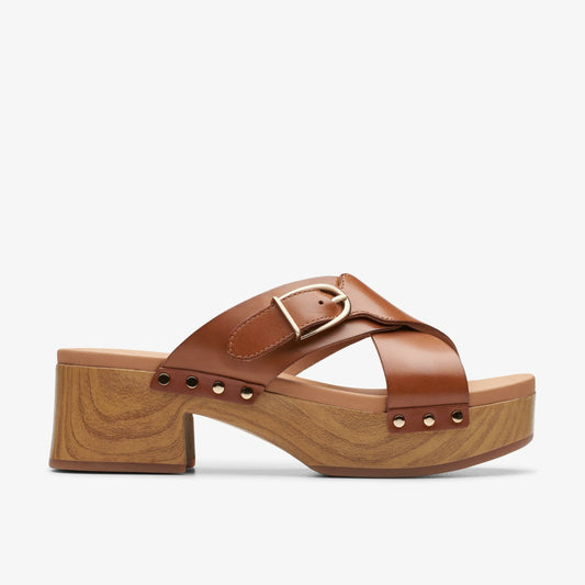 Sivanne Walk Tan Leather Clarks Women