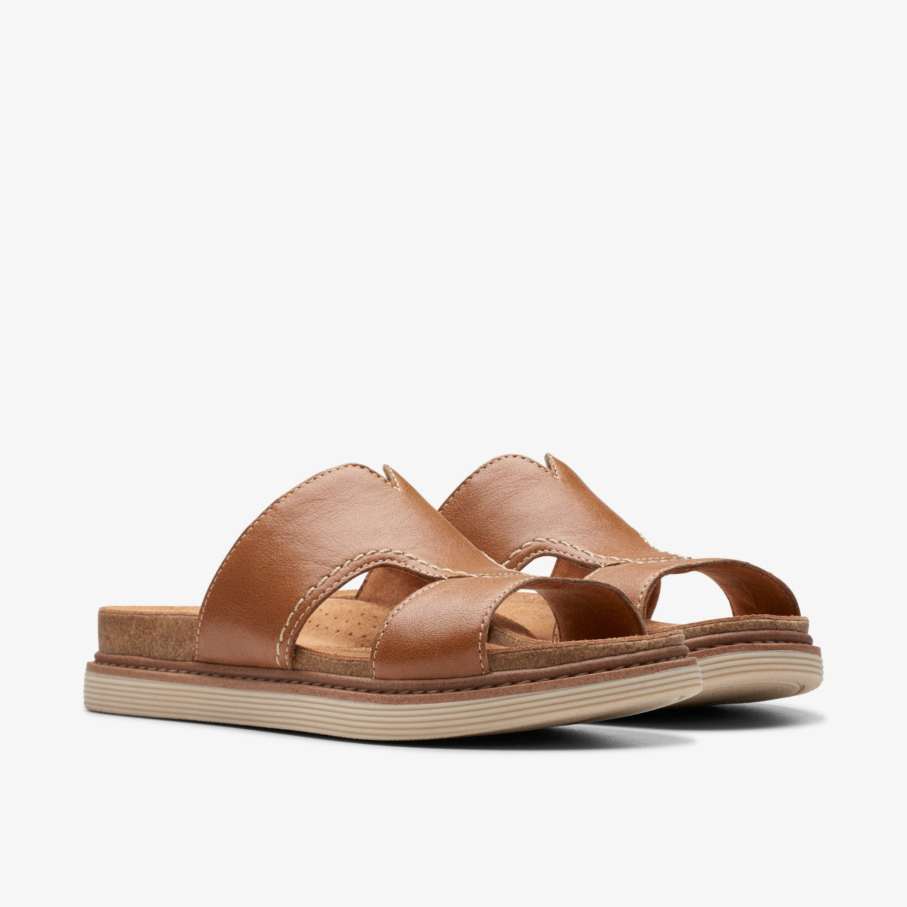 Arwell Walk Tan Leather Clarks Women