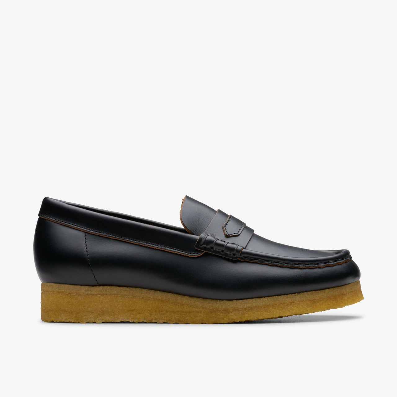 Wallabee Loafer Black Smooth Leather Clarks Women