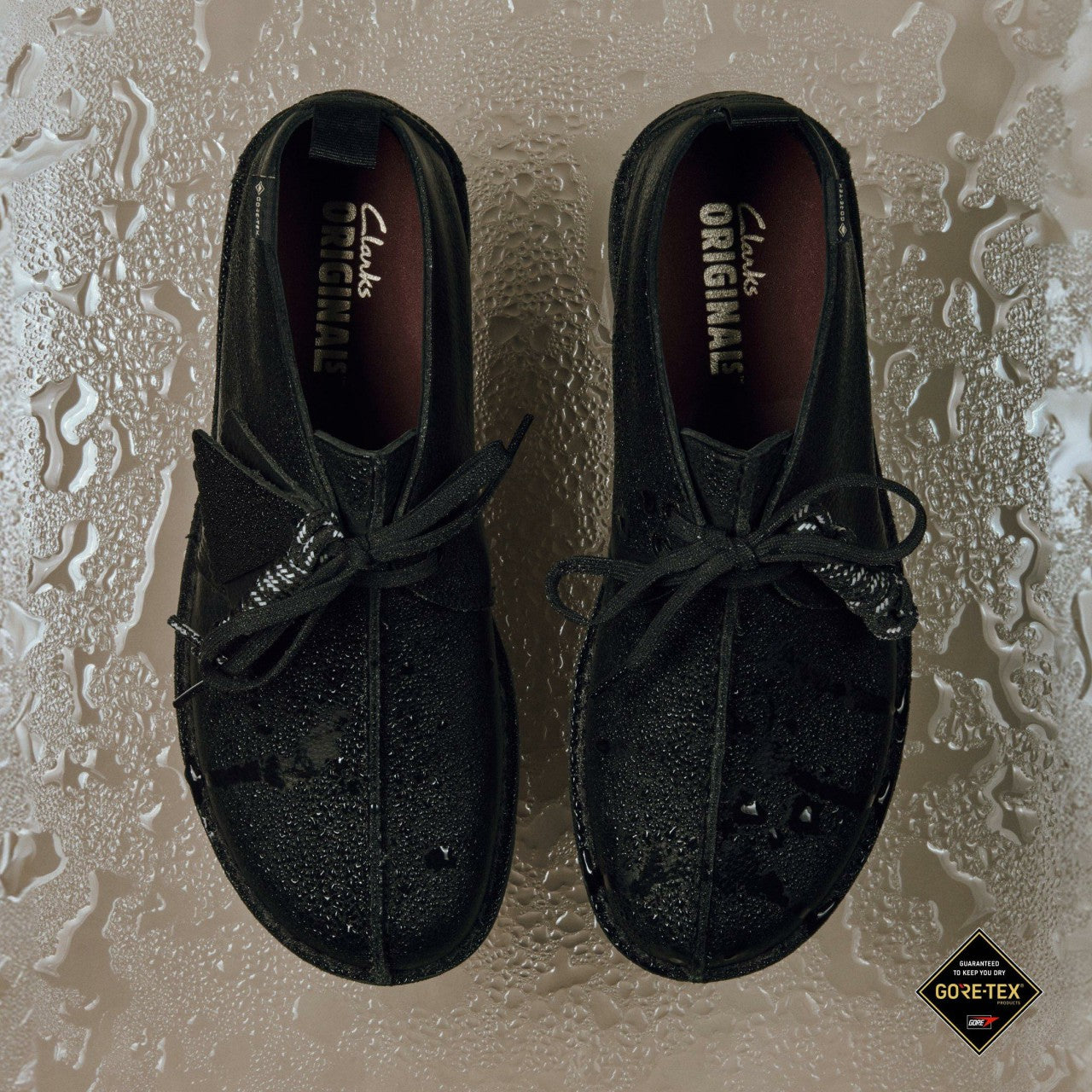Desert Trek GORE-TEX Black Leather Clarks Men