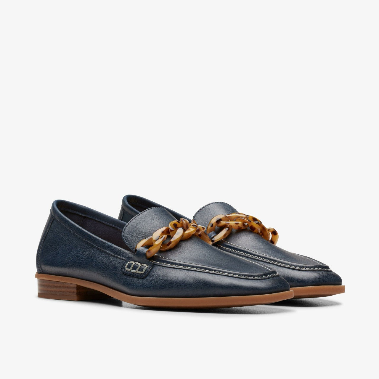 Sarafyna Iris Loafer Navy Leather Clarks Women