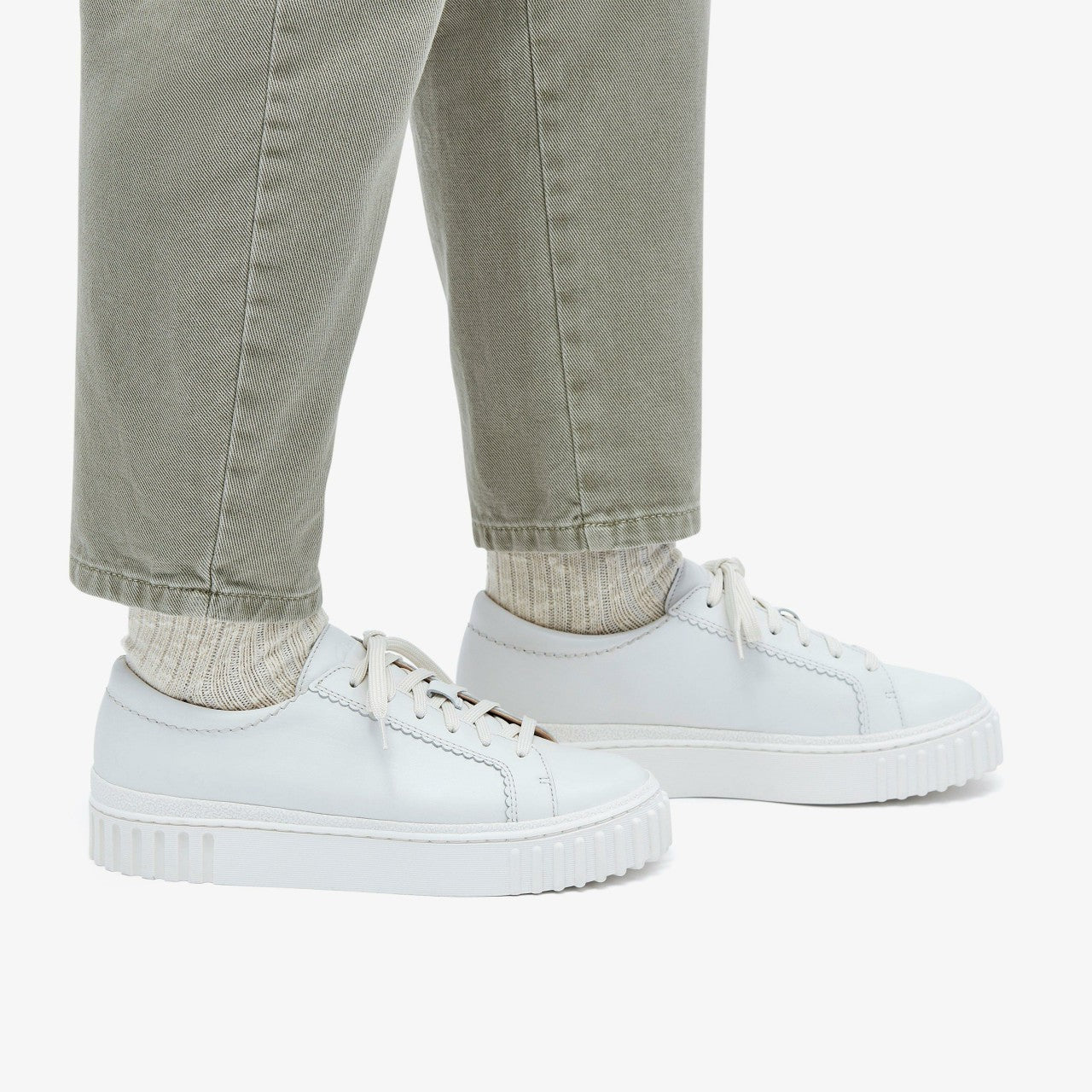 Mayhill Walk Off White Leather Clarks Women