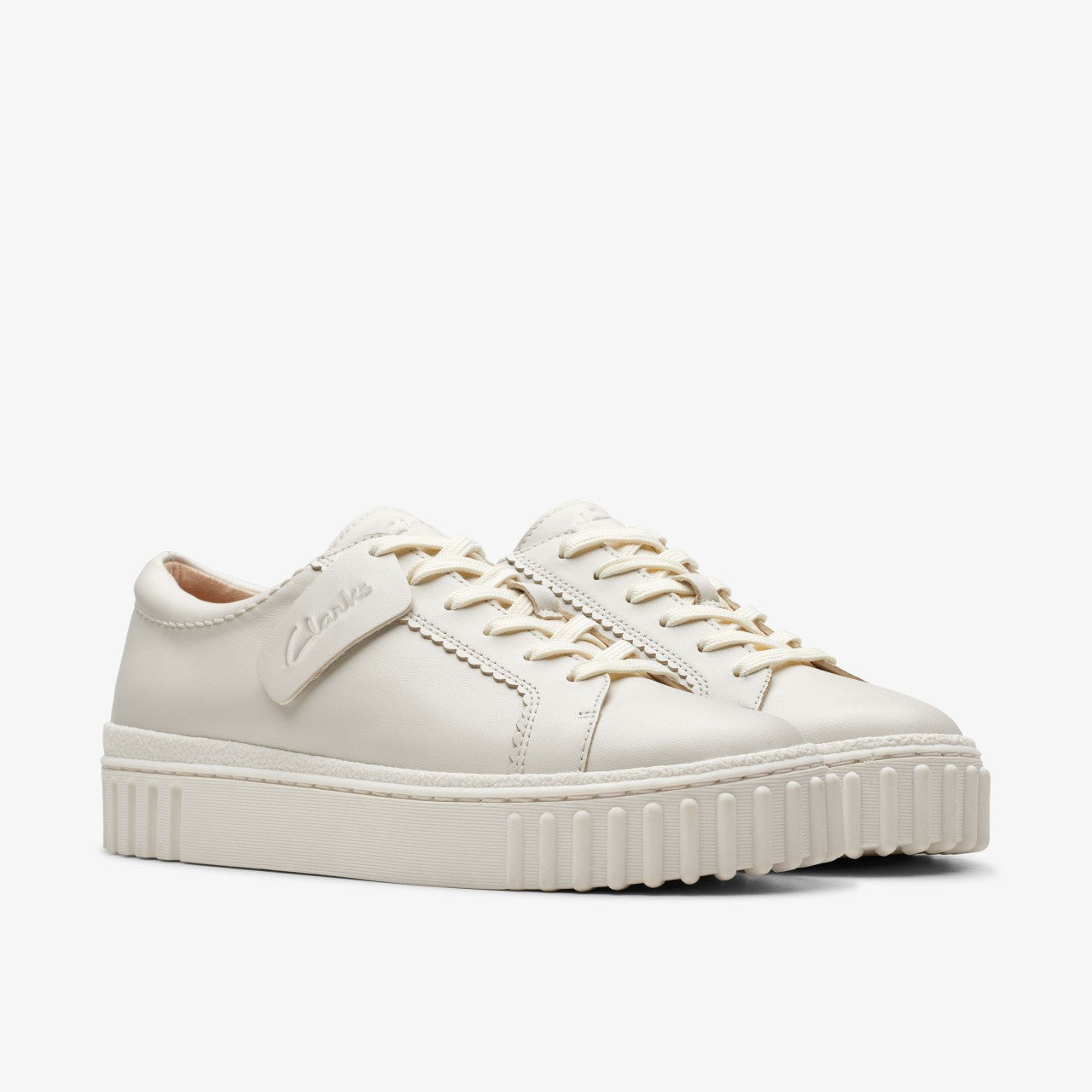 Mayhill Walk Off White Leather Clarks Women