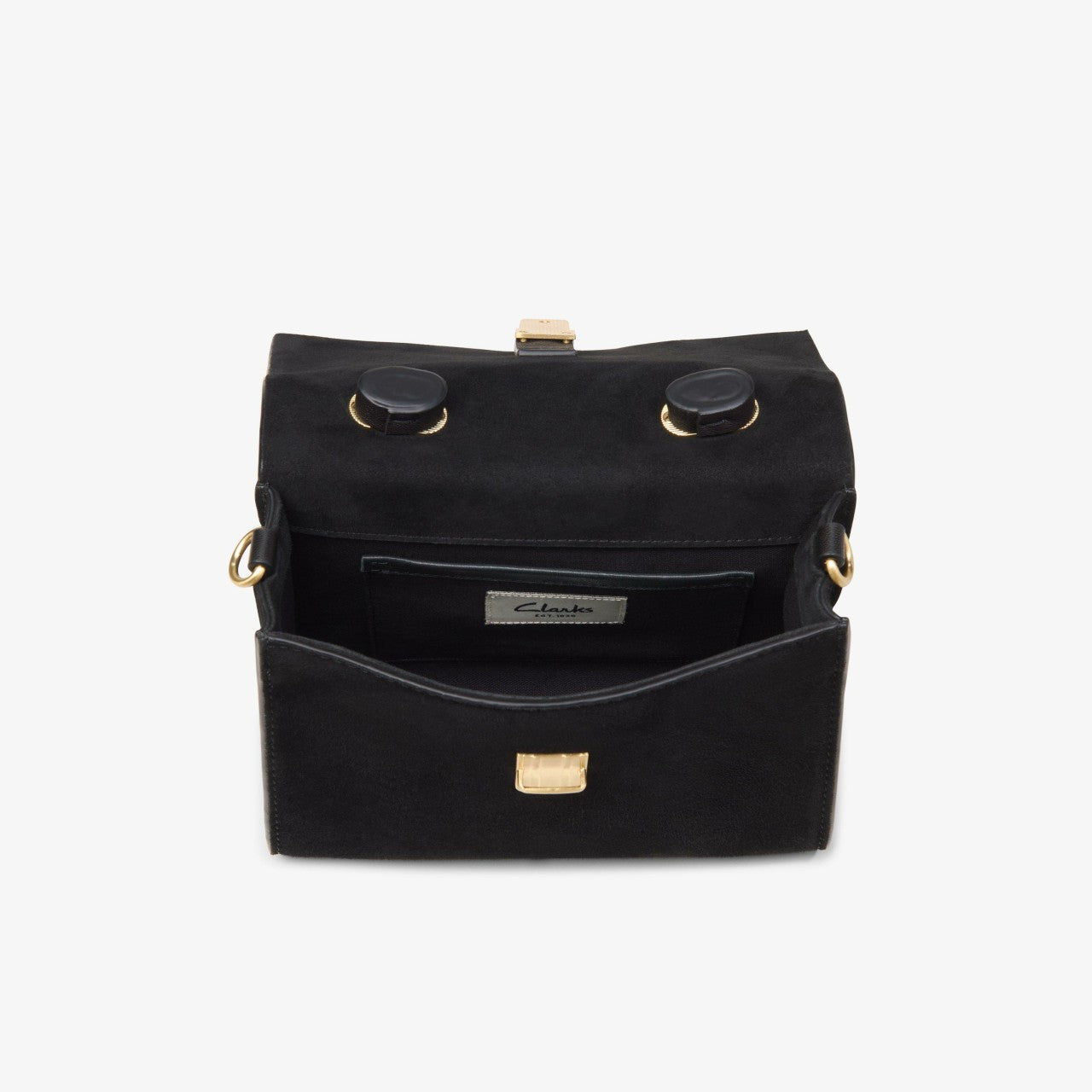 Roslyn Ritzy Black Suede Clarks Women