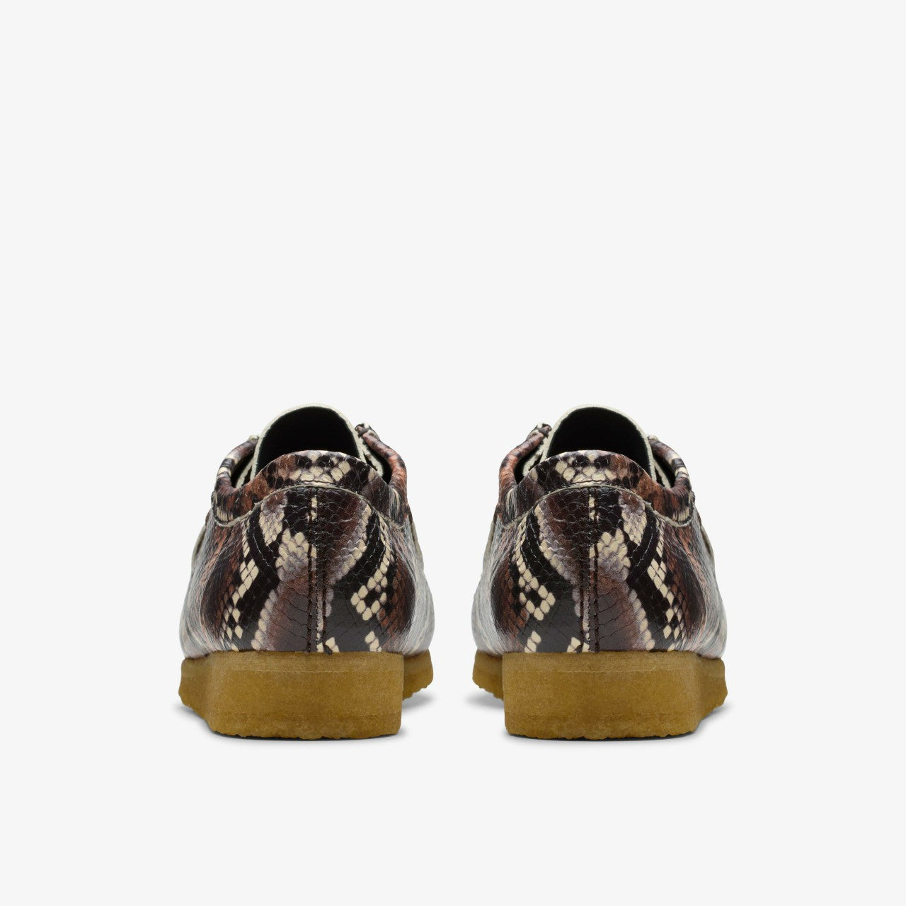 Wallabee Brown Snake Print Clarks Men