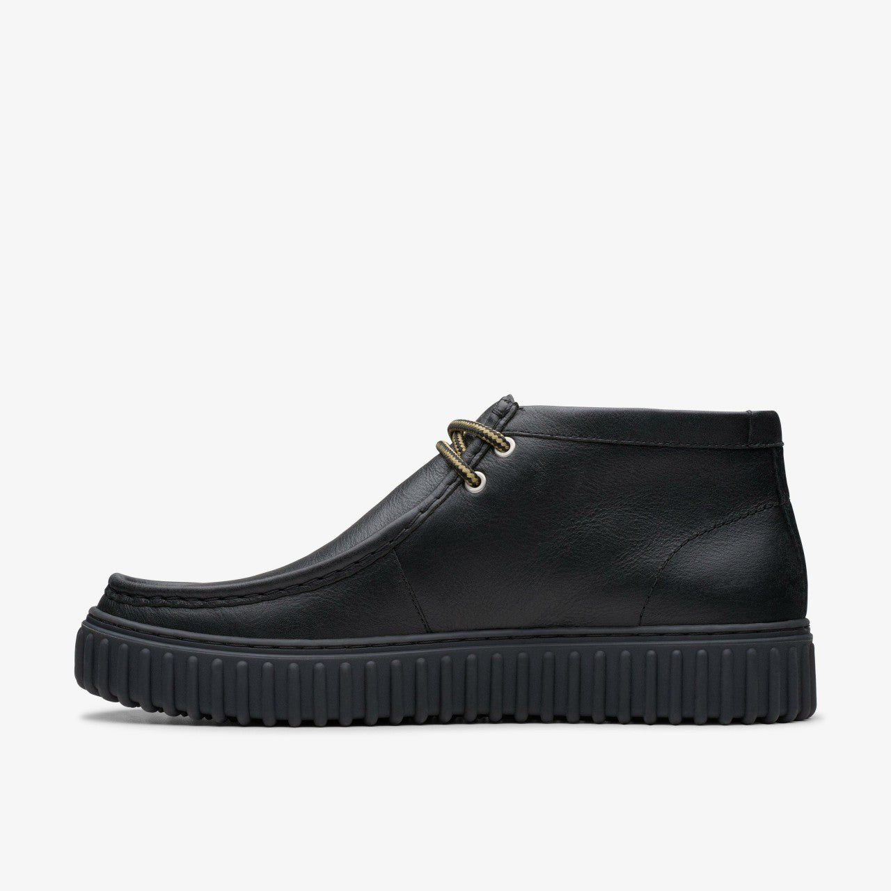Torhill Hi Black Leather Clarks Men