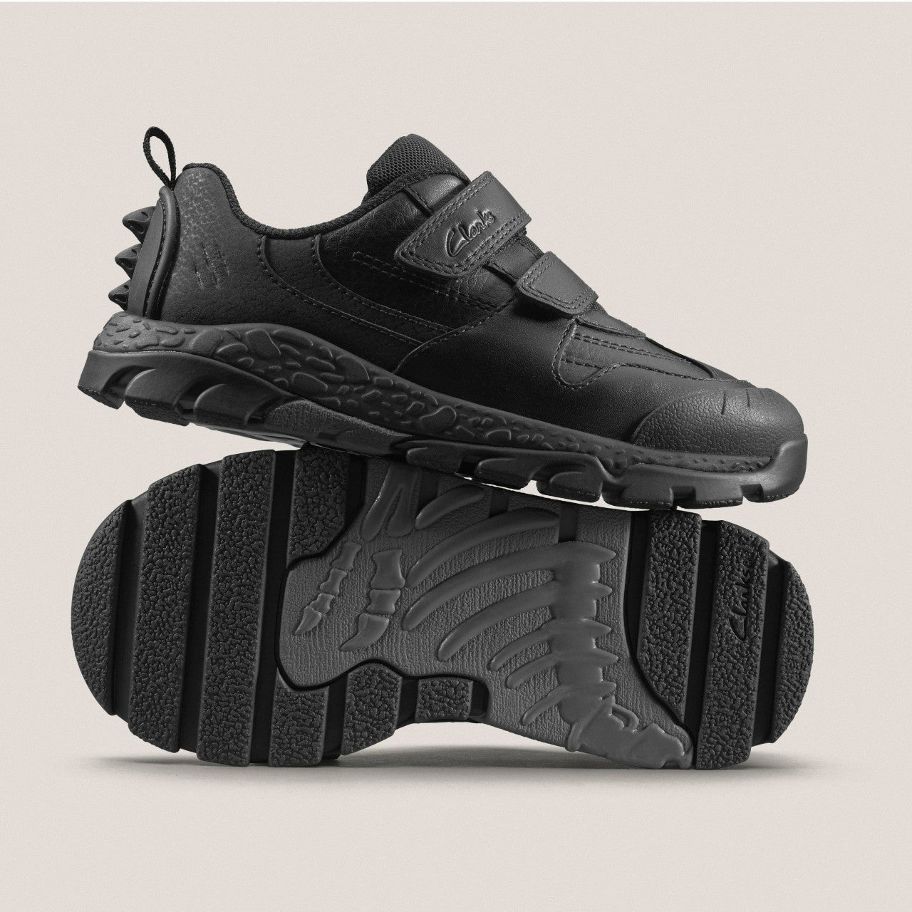 Steggy 2 Pace Kid Black Leather Clarks Kids