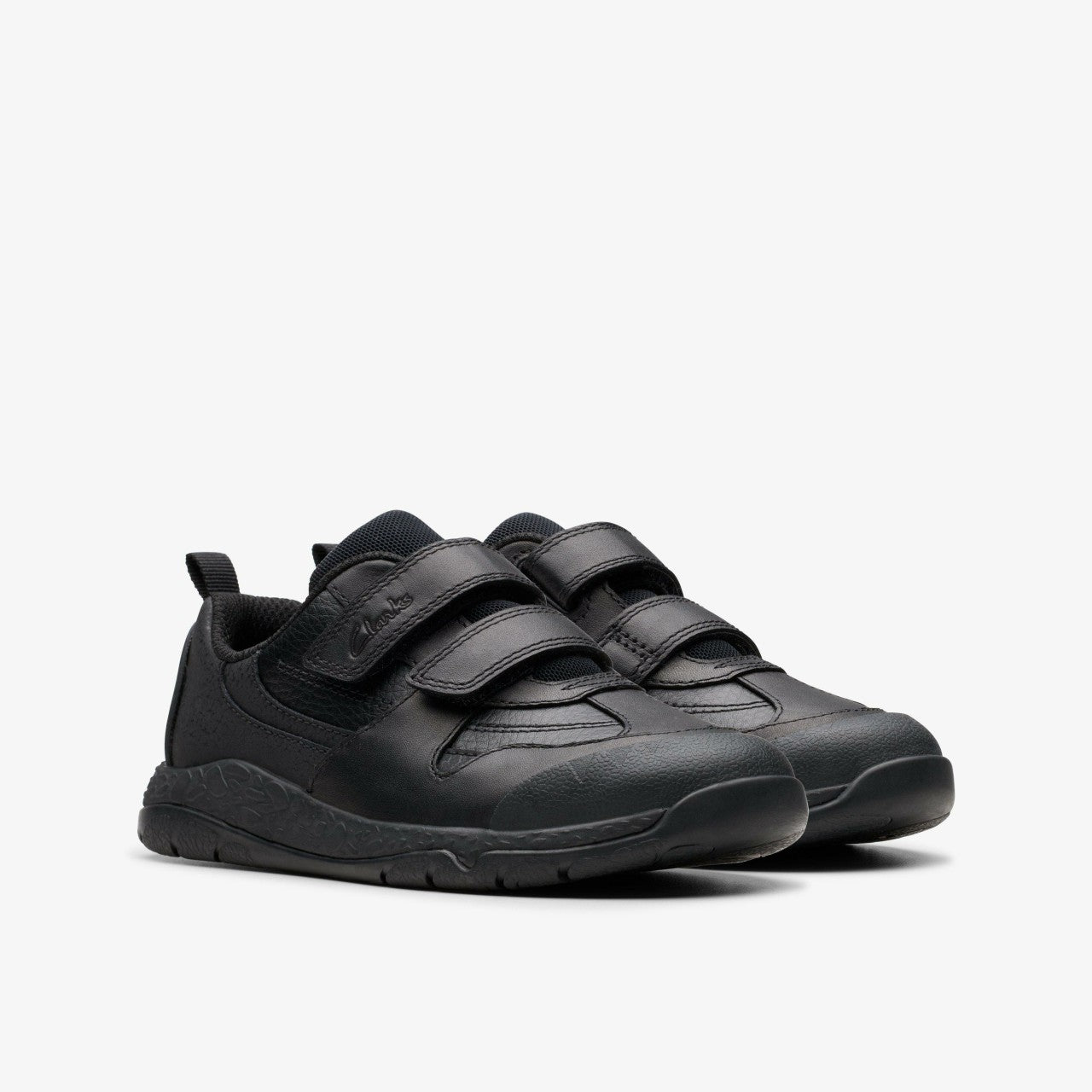 Steggy 2 Pace Kid Black Leather Clarks Kids