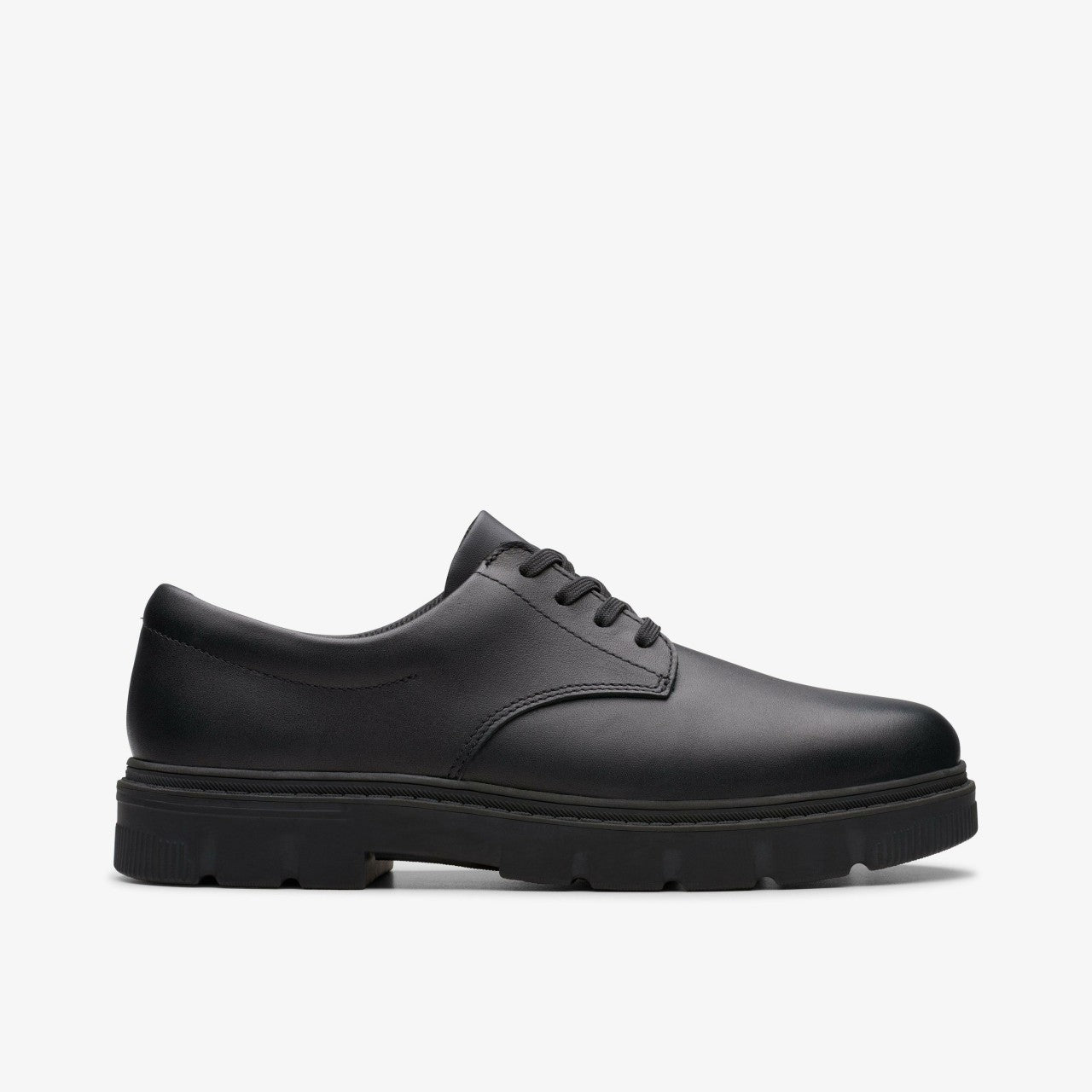 Lorcam Loop Youth Black Leather Clarks Kids