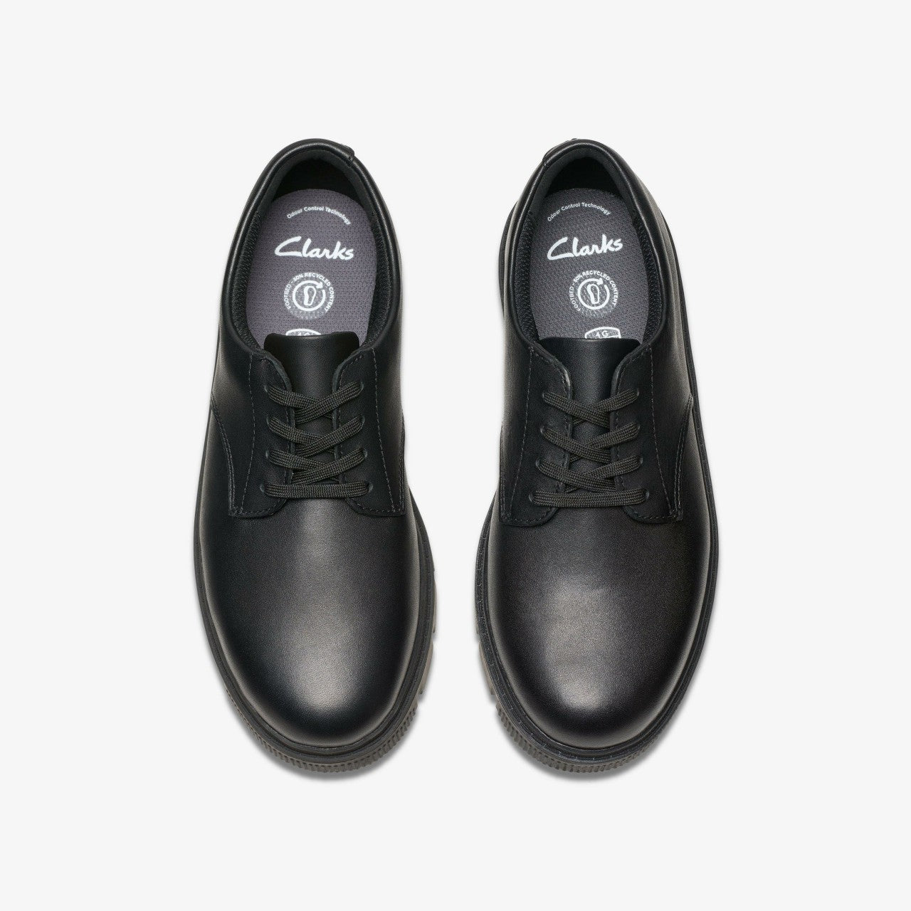 Lorcam Loop Youth Black Leather Clarks Kids