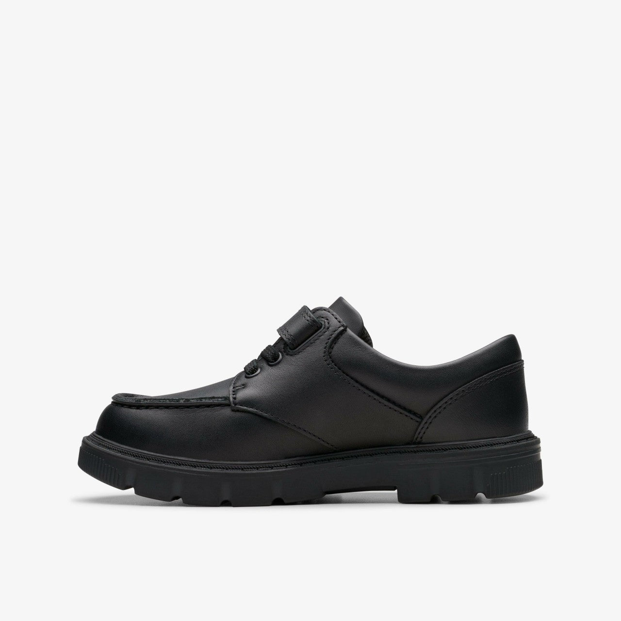 Lorcam Edge Kid Black Leather Clarks Kids