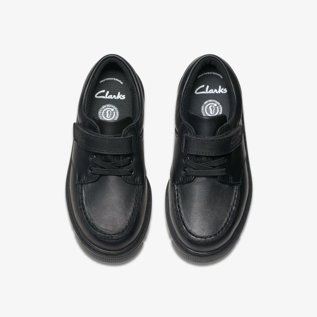 Lorcam Edge Kid Black Leather Clarks Kids