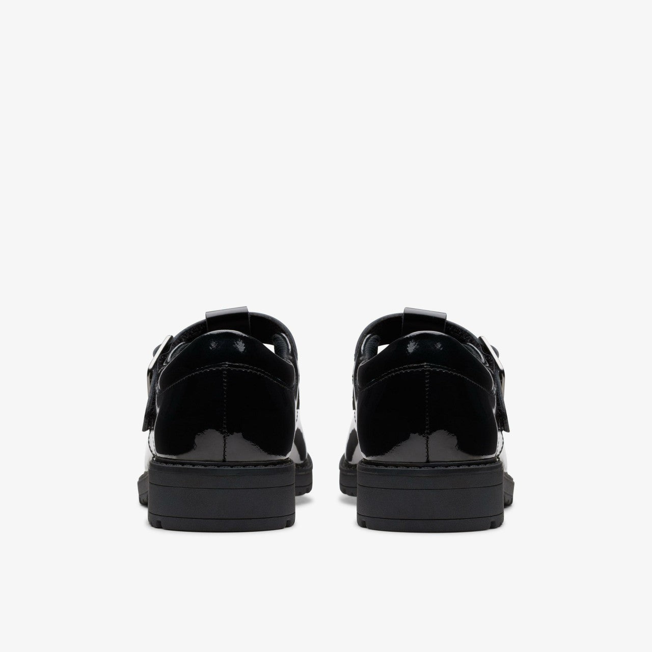 Loxham Bar Youth Black Patent Clarks Kids