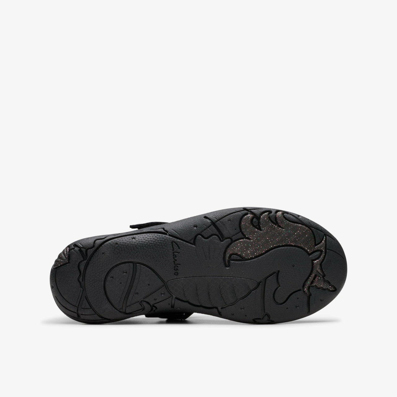 Relda Gem Kid Black Leather Clarks Kids