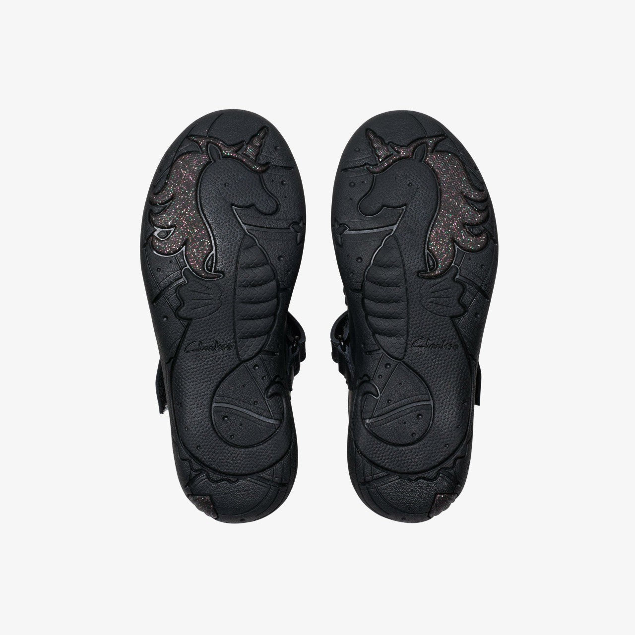 Relda Gem Kid Black Leather Clarks Kids