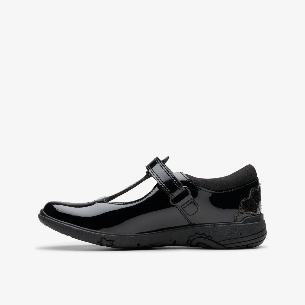 Relda Gem Kid Black Patent Clarks Kids
