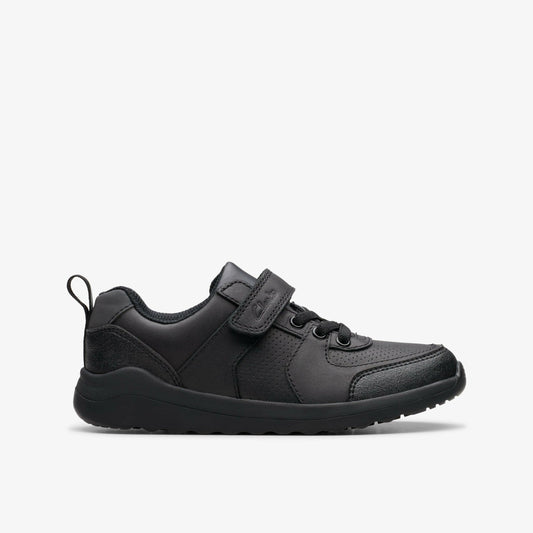 Daze Bright Kid Black Leather Clarks Kids