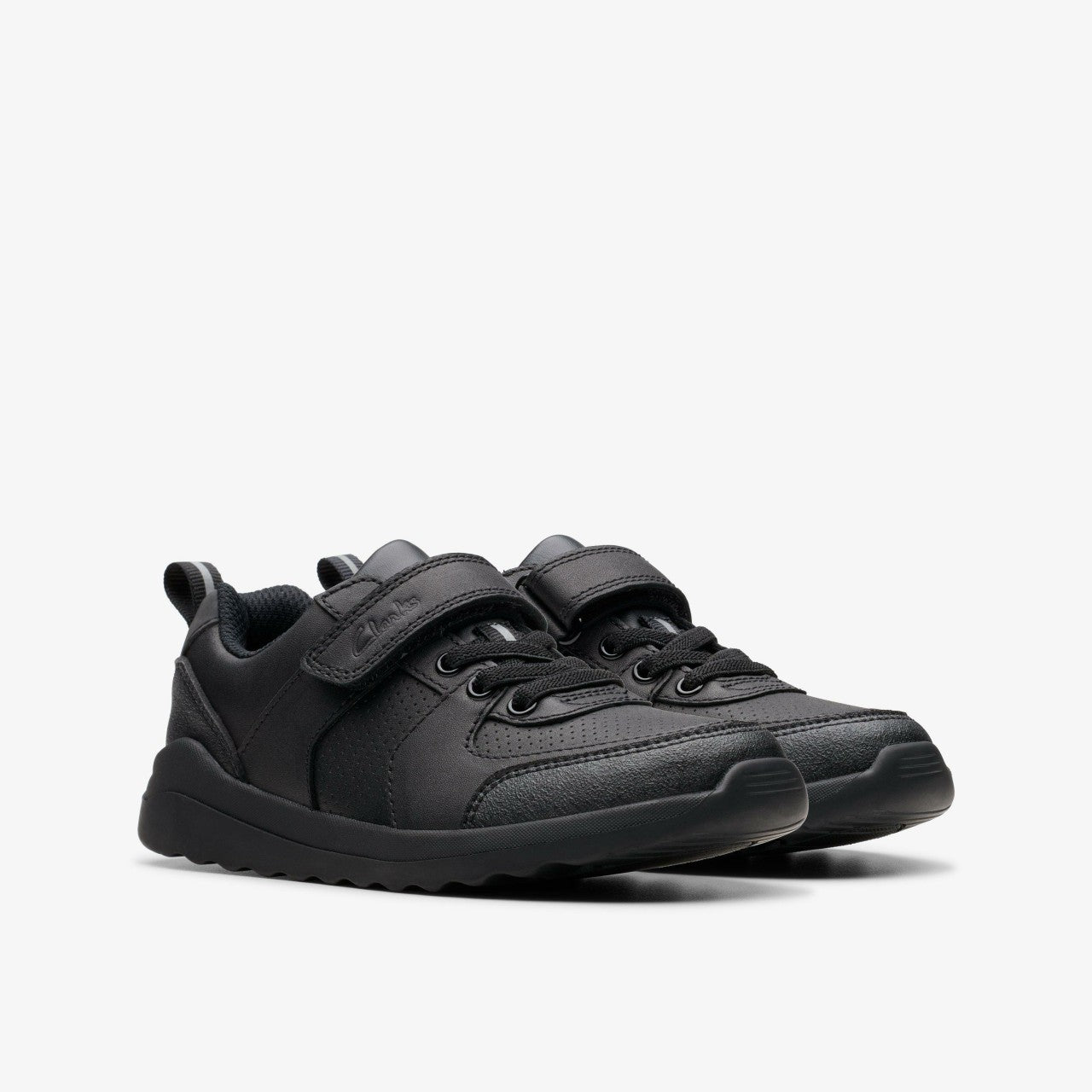 Daze Bright Kid Black Leather Clarks Kids